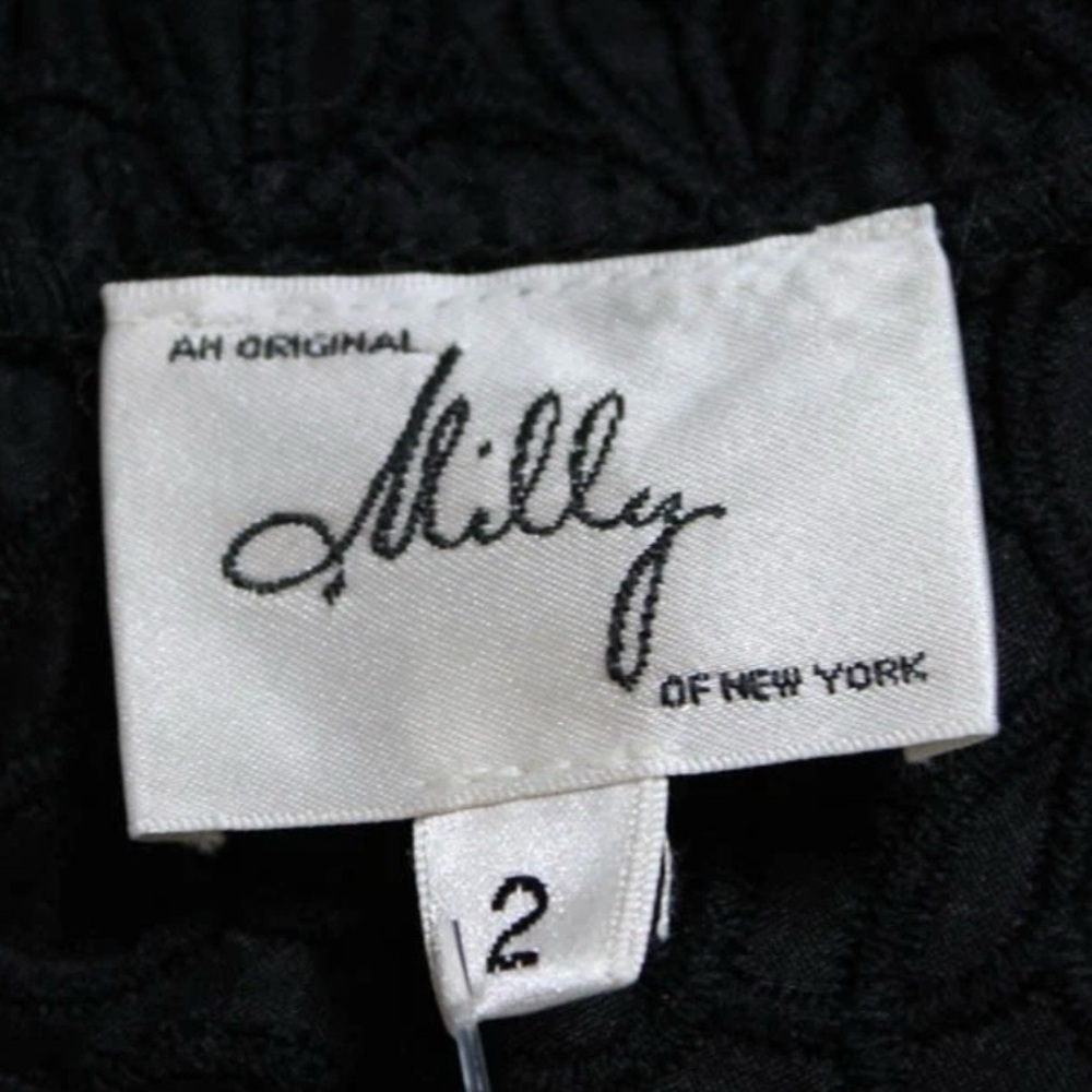 Milly of NY Vintage Silk Lace Mini Shift Dress in Black Size 2 - Picture 11 of 14